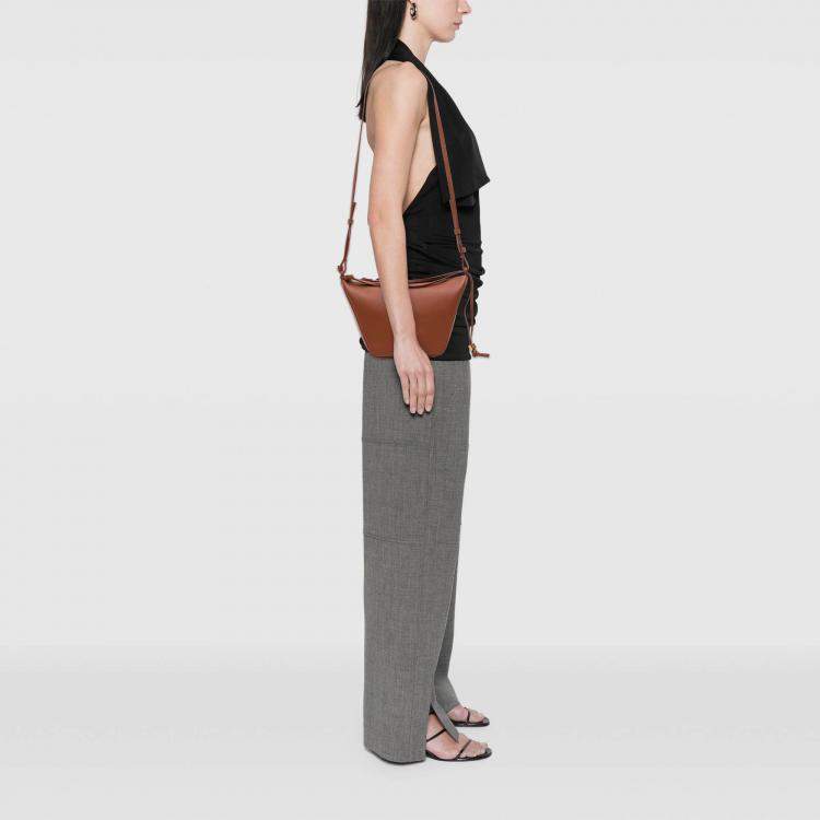 Pre Owned Loewe Brown Mini Leather Hammock Hobo