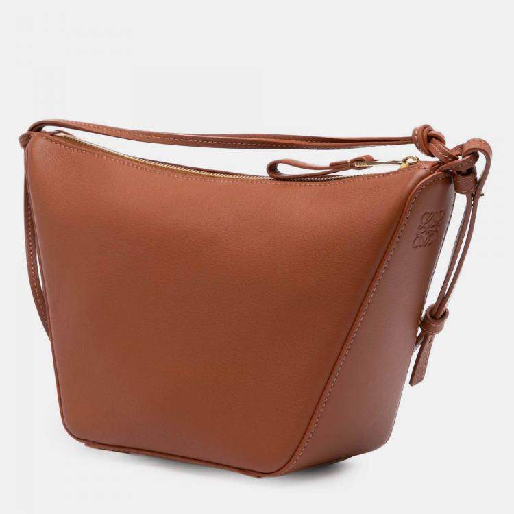 Pre Owned Loewe Brown Mini Leather Hammock Hobo