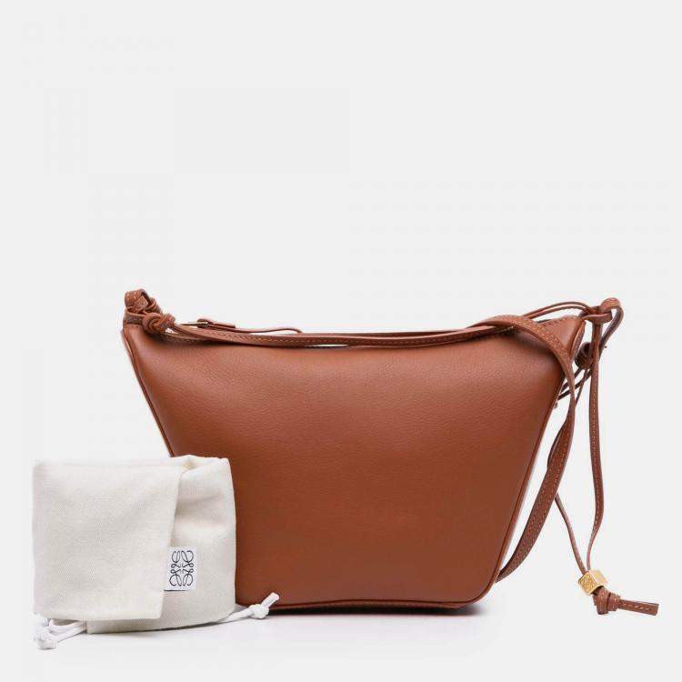 Pre Owned Loewe Brown Mini Leather Hammock Hobo