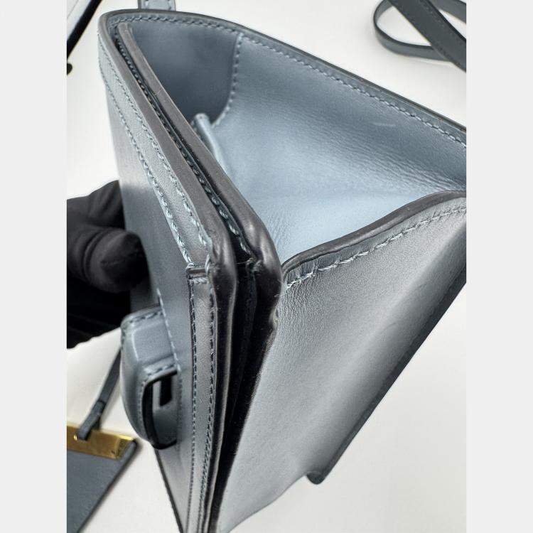 Pre Owned LOEWE Barcelona blue calf leather crossbody bag