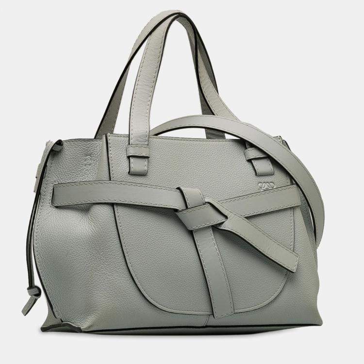 Pre Owned Loewe Grey Mini Gate Top Handle Satchel