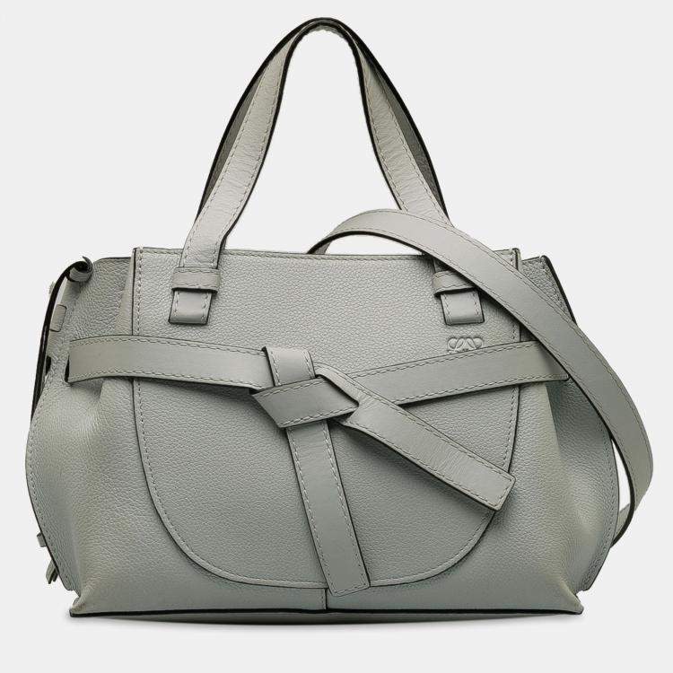 Pre Owned Loewe Grey Mini Gate Top Handle Satchel