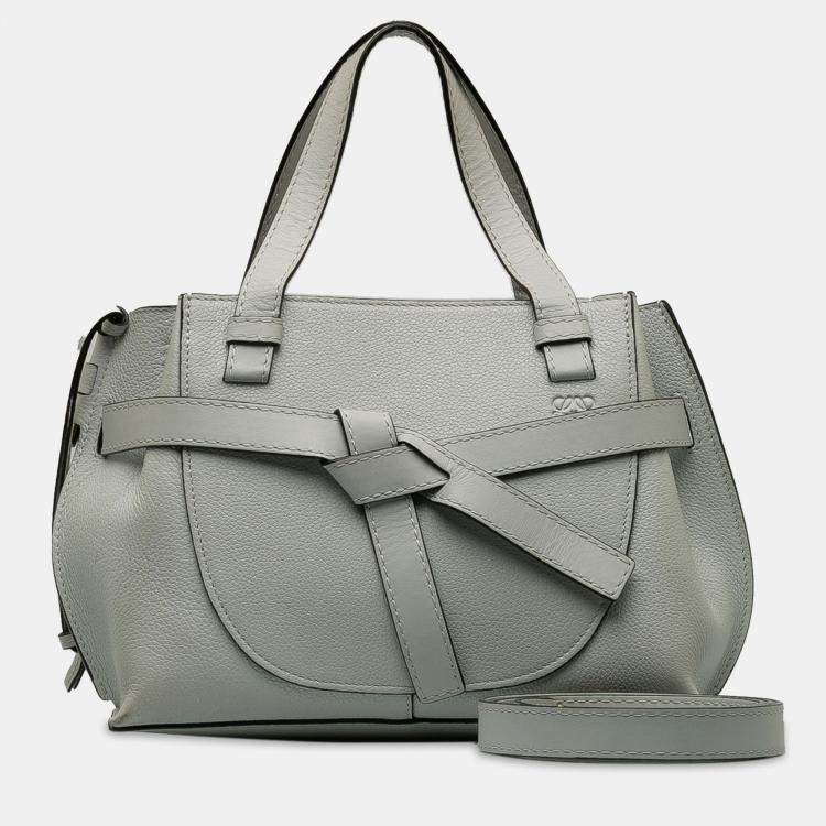 Pre Owned Loewe Grey Mini Gate Top Handle Satchel