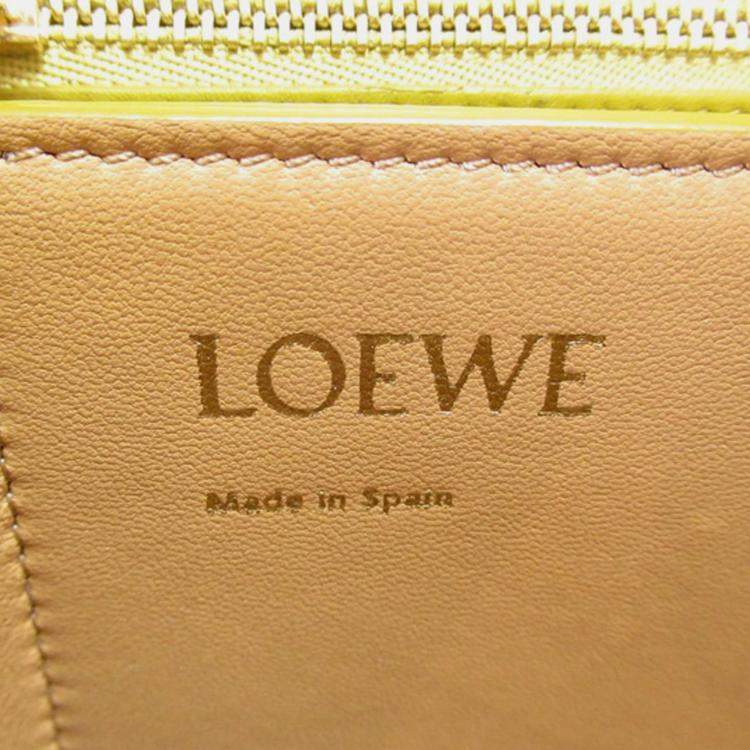 Pre Owned Loewe Yellow Small Leather Barcelona Crossbody