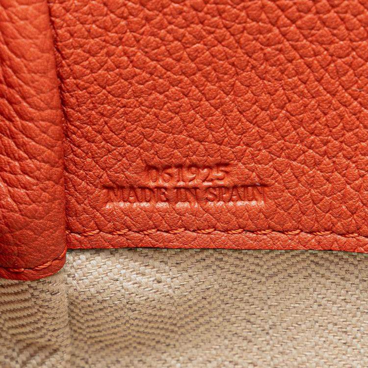 Pre Owned Loewe Orange Small Leather Hammock Satchel
