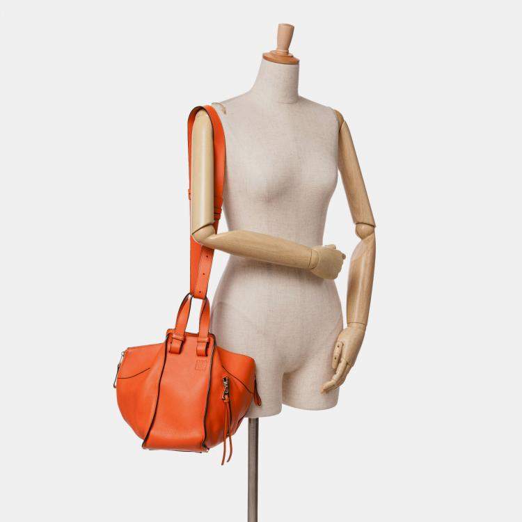 Pre Owned Loewe Small Leather Hammock Satchel
