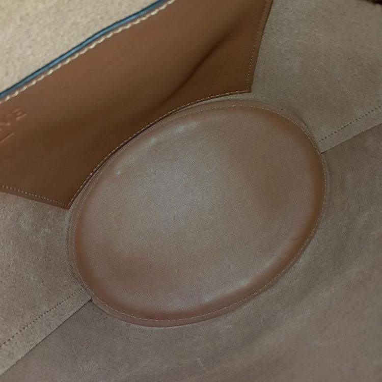 Pre Owned Loewe Brown Leather Balloon Bucket Bag