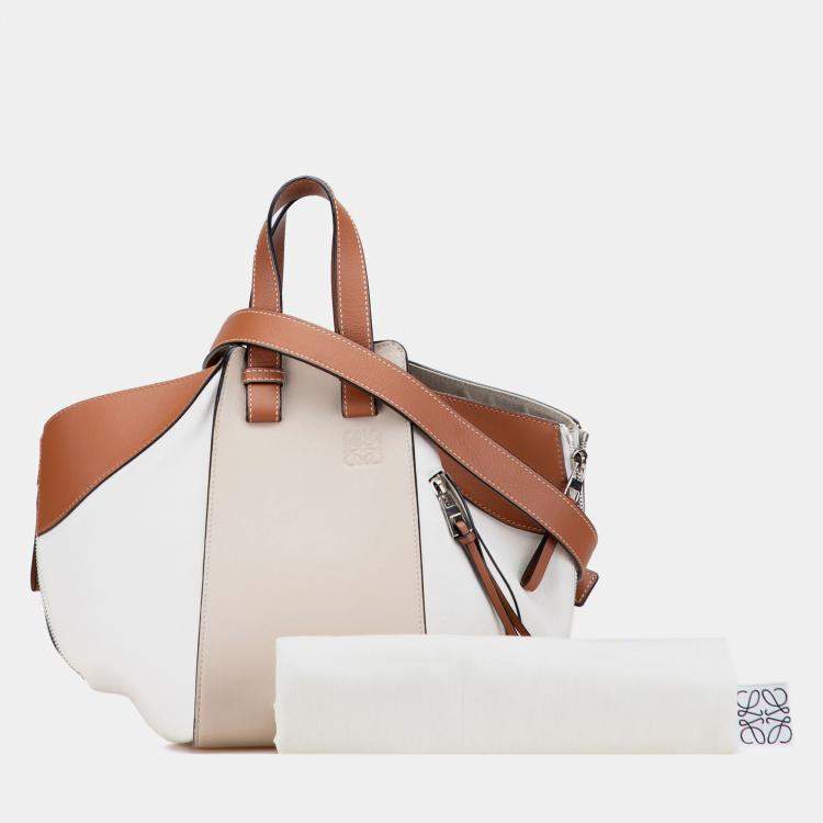 Pre Owned Loewe Multicolor Small Tricolor Leather Hammock Satchel