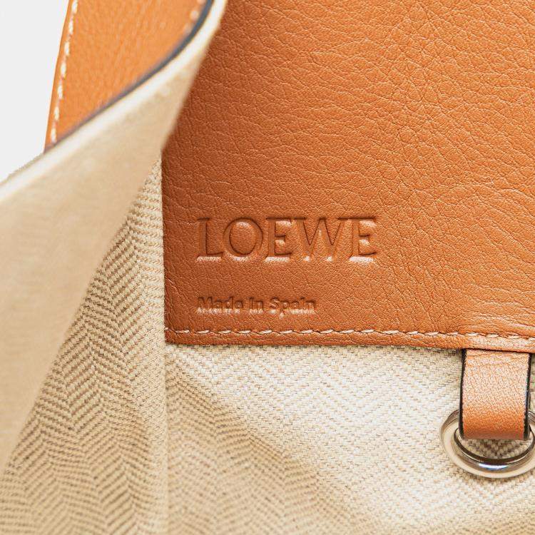 Pre Owned Loewe Multicolor Small Tricolor Leather Hammock Satchel