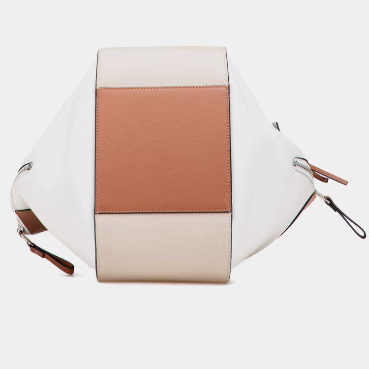 Pre Owned Loewe Multicolor Small Tricolor Leather Hammock Satchel
