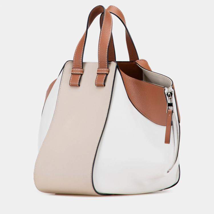 Pre Owned Loewe Multicolor Small Tricolor Leather Hammock Satchel