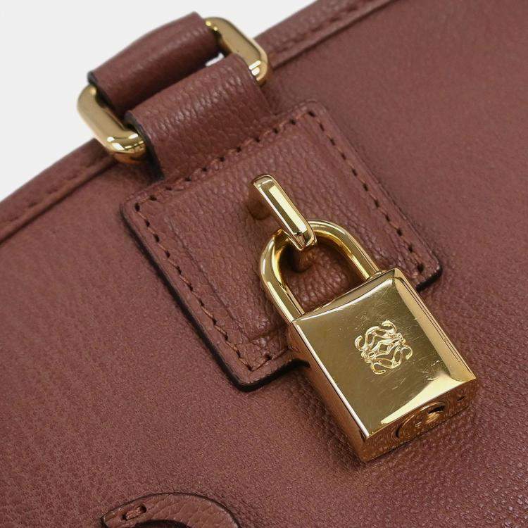 Pre Owned Loewe Brown Leather Amazona 28 Handbag