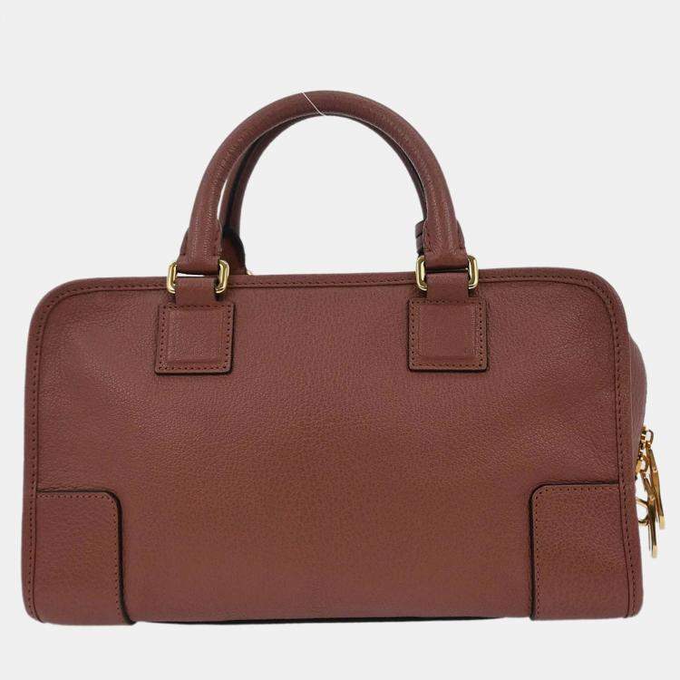 Pre Owned Loewe Brown Leather Amazona 28 Handbag