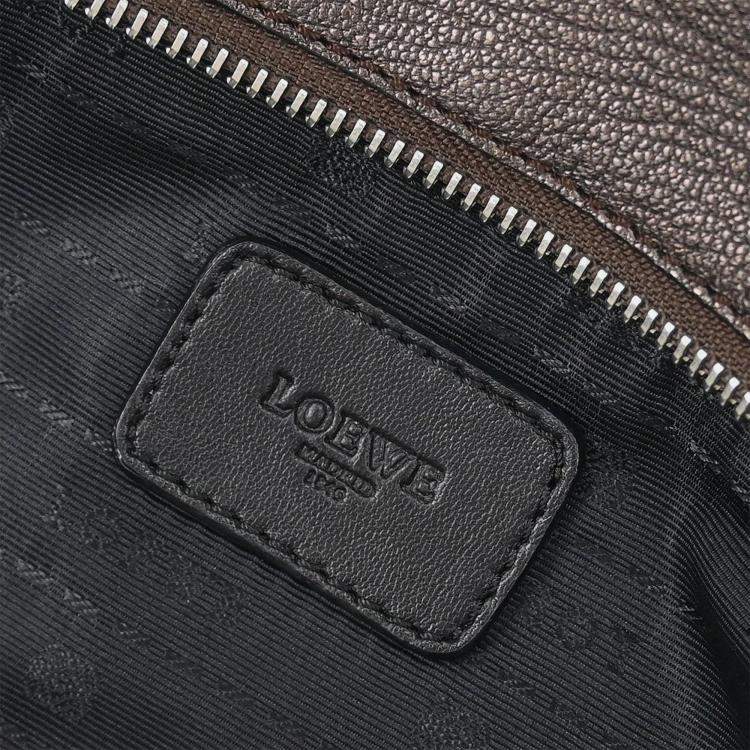 Pre Owned Loewe Metallic Brown Amazona 36 Handbag 060910