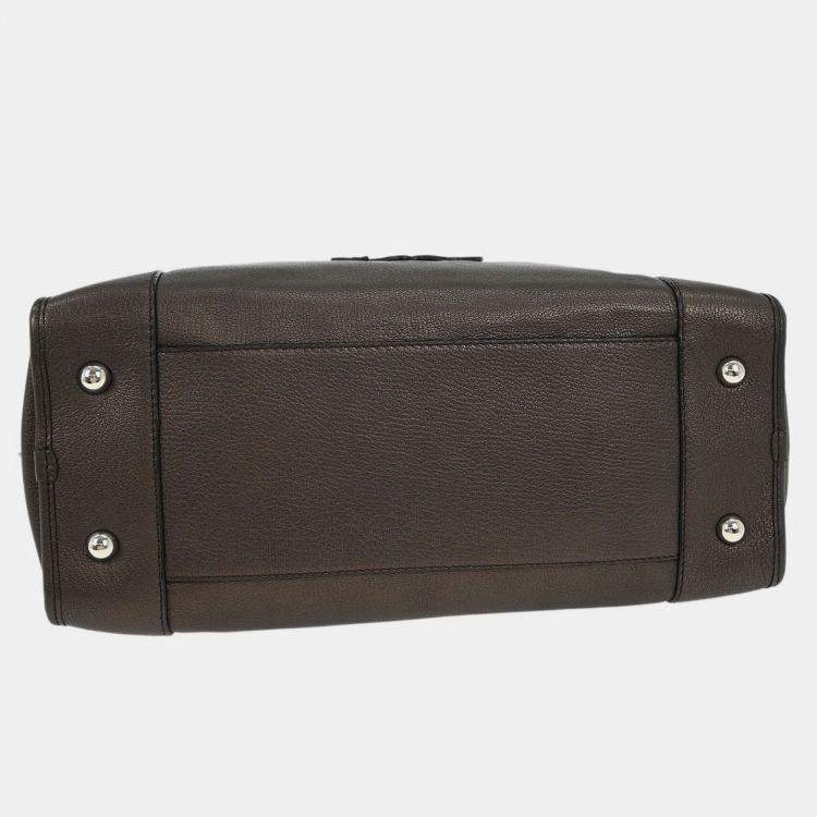 Pre Owned Loewe Metallic Brown Amazona 36 Handbag 060910