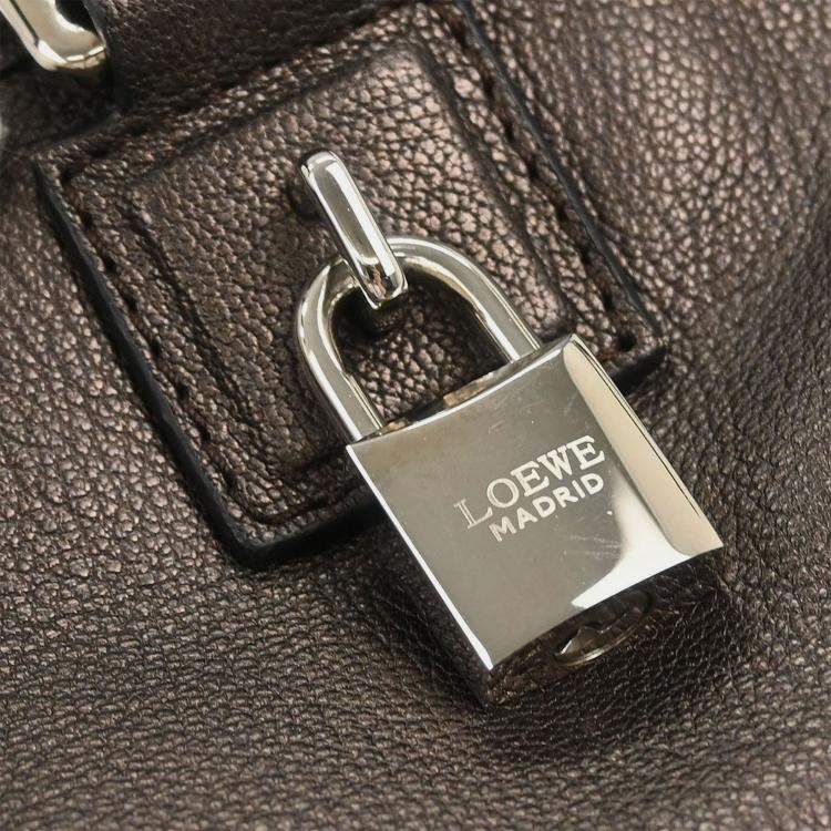 Pre Owned Loewe Metallic Brown Amazona 36 Handbag 060910