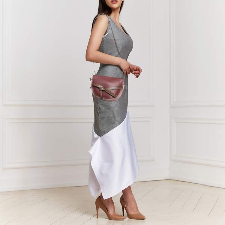 Pre Owned Loewe Multicolor Leather Gate Shoulder Bag