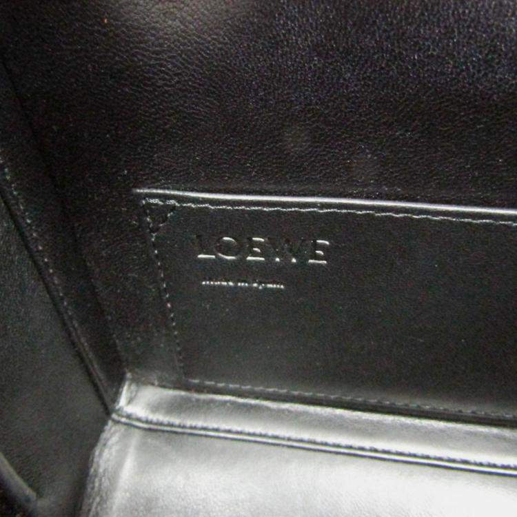 Pre Owned Loewe POSTAL Small Bag Leather Handbag Shoulder Bag Orange Red Color