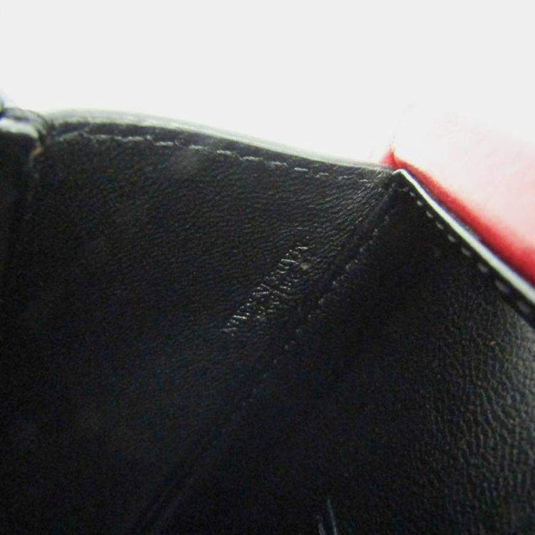 Pre Owned Loewe POSTAL Small Bag Leather Handbag Shoulder Bag Orange Red Color