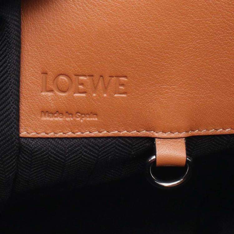Pre Owned Loewe Brown Small Leather Hammock Bag