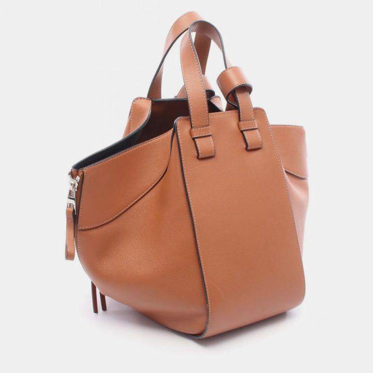Pre Owned Loewe Brown Small Leather Hammock Bag