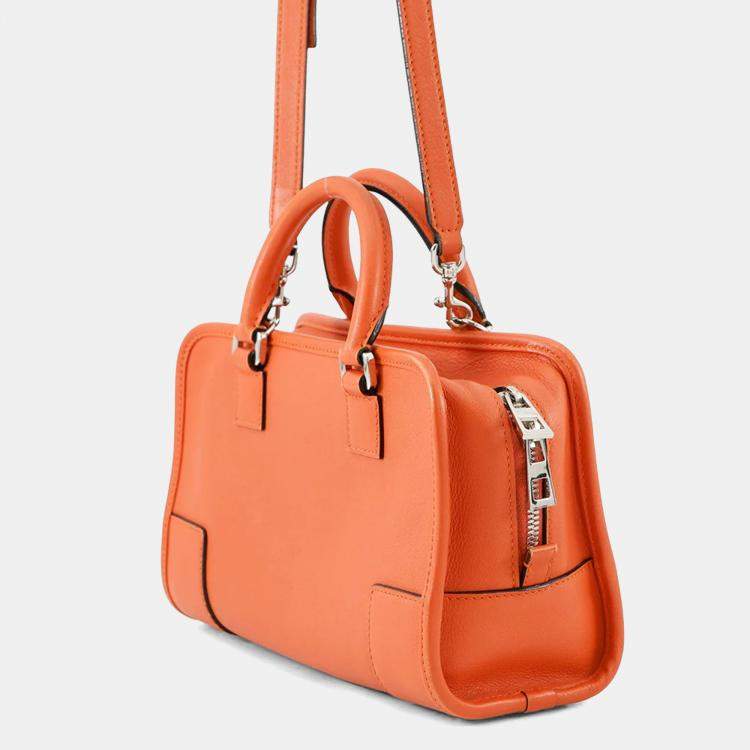 Pre Owned Loewe Amazona 2Waybag Orange Leather
