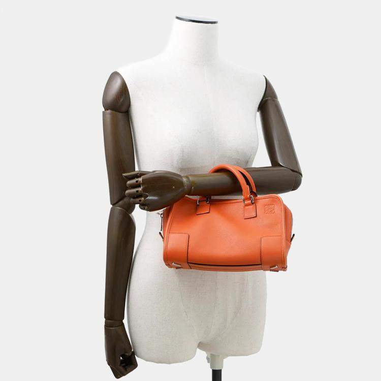 Pre Owned Loewe Amazona 2Waybag Orange Leather