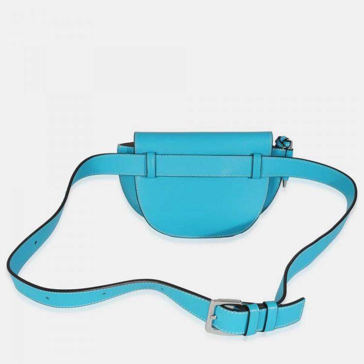 Pre Owned Loewe Blue Calfskin Mini Gate Belt Bag