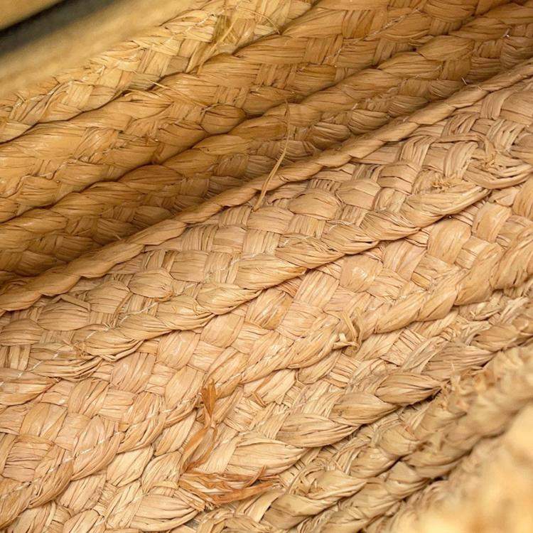 Pre Owned Loewe Gate Shoulder Bag Tan/Natural Raffia Leather Size Small