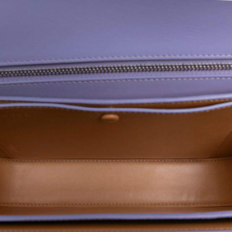 Pre Owned Loewe Purple Medium Leather Goya Crossbody