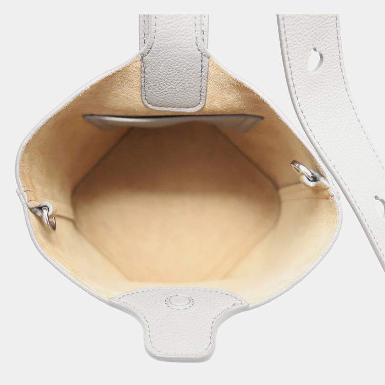 Pre Owned Mini Pebble Leather Bucket Crossbody Bag