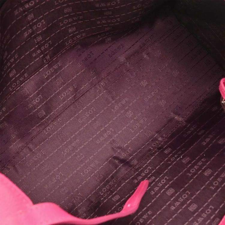 Pre Owned Loewe Pink Leather Handbag