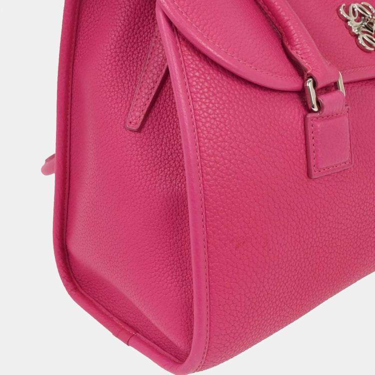 Pre Owned Loewe Pink Leather Handbag