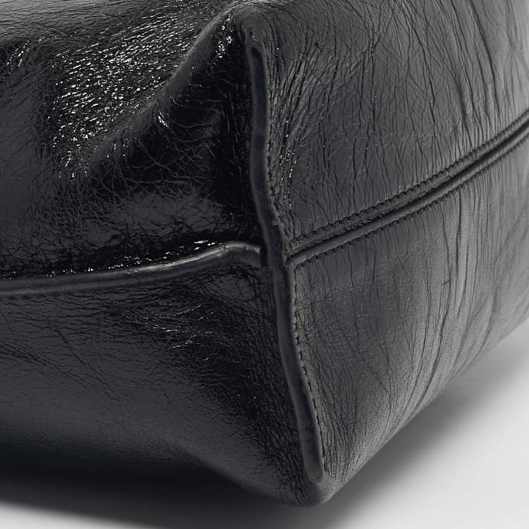 Pre Owned Loewe Black Leather Flamenco Shoulder Bag