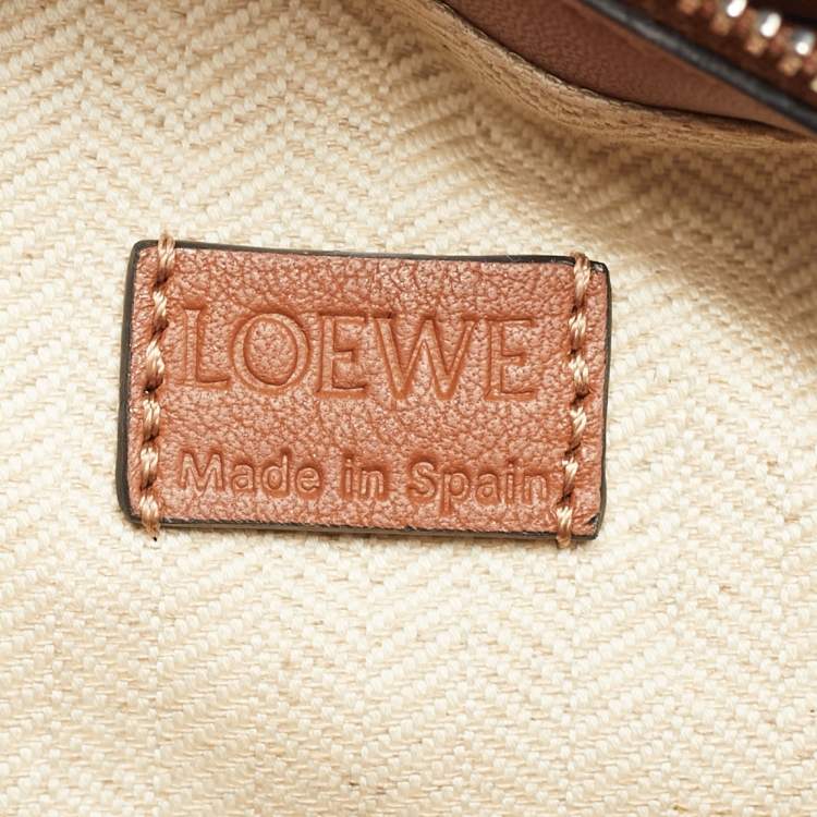 Pre Owned Loewe Brown Leather Mini Puzzle Shoulder Bag