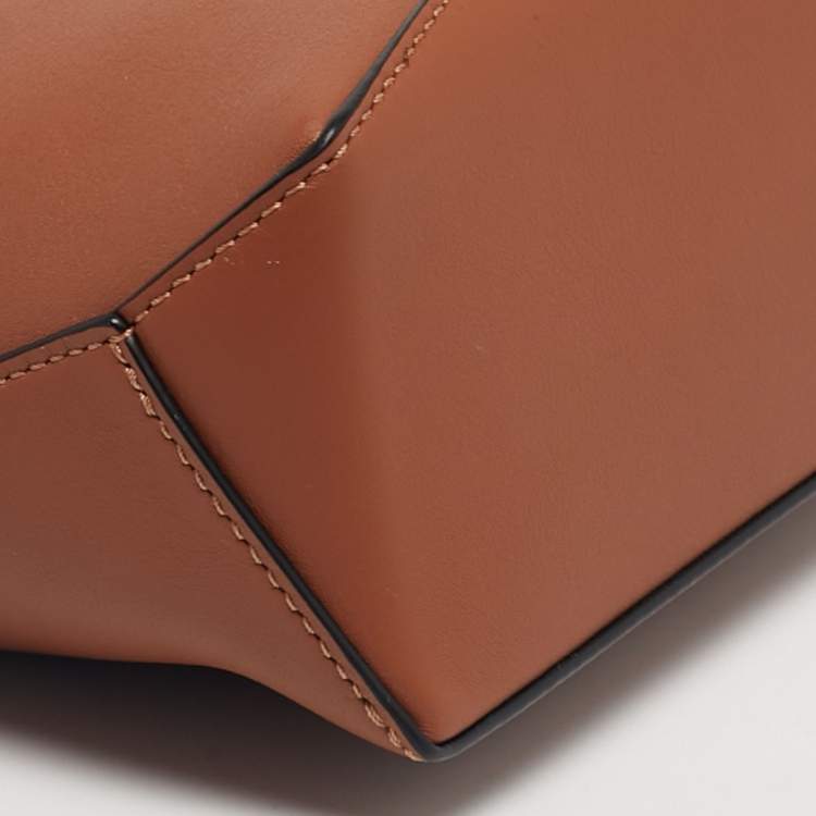 Pre Owned Loewe Brown Leather Mini Puzzle Shoulder Bag