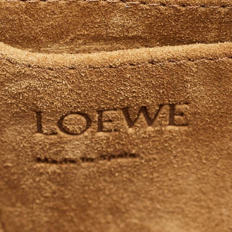 Pre Owned Loewe Brown Leather Mini Gate Dual Shoulder Bag