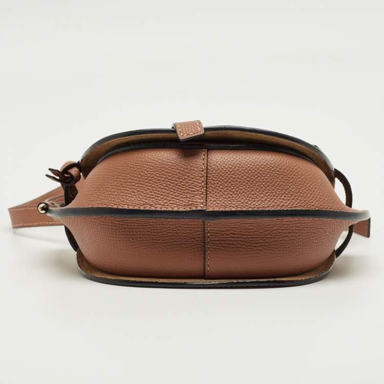 Pre Owned Loewe Brown Leather Mini Gate Dual Shoulder Bag