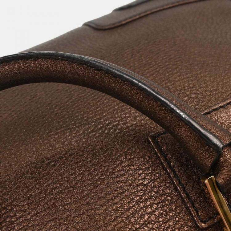 Pre Owned Loewe Bronze Leather Amazona 36 Handbag