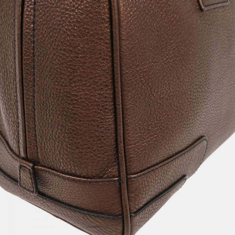 Pre Owned Loewe Bronze Leather Amazona 36 Handbag