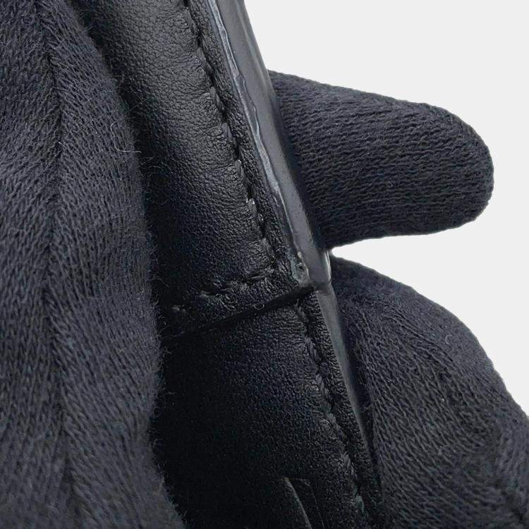 Pre Owned Loewe Puffer Flamenco Clutch Bag Black Leather