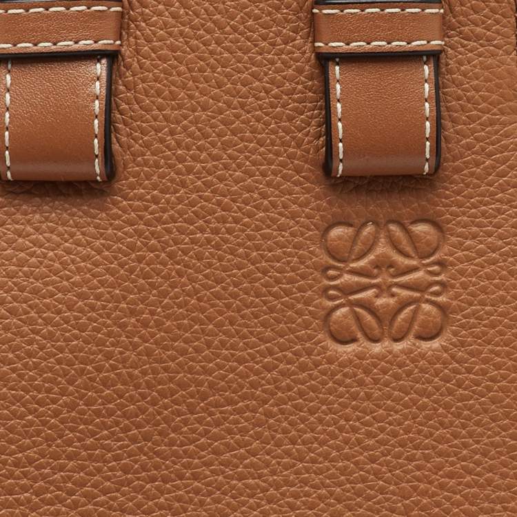 Pre Owned Loewe Tan Leather Small Hammock Drawstring Bucket Bag