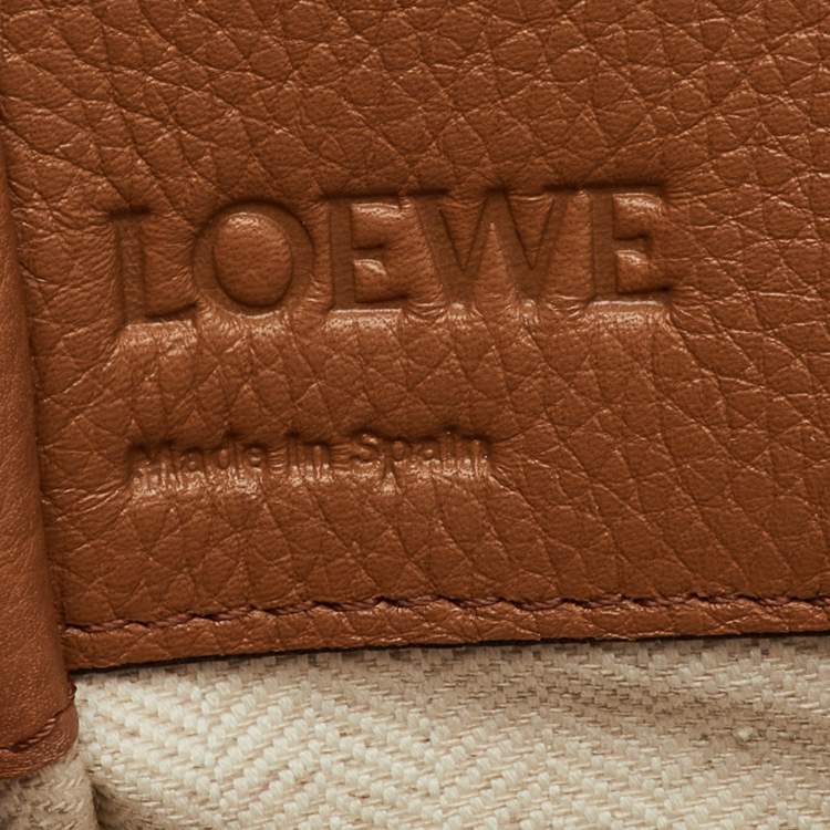 Pre Owned Loewe Tan Leather Small Hammock Drawstring Bucket Bag
