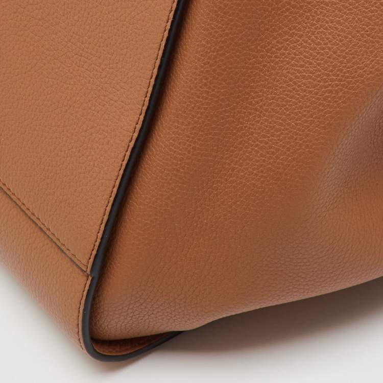 Pre Owned Loewe Tan Leather Small Hammock Drawstring Bucket Bag