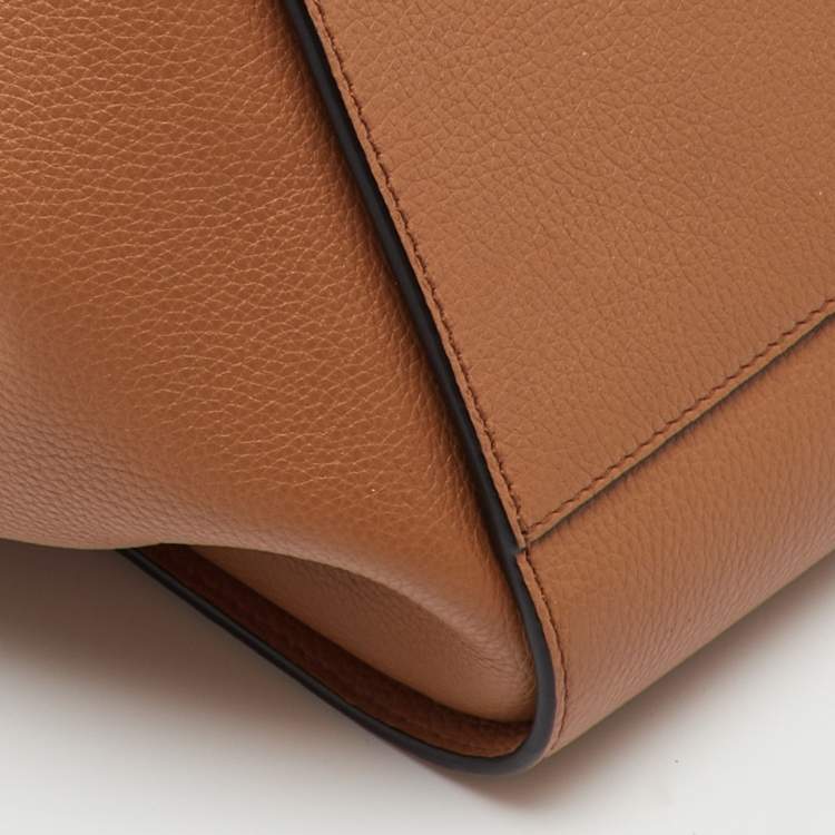 Pre Owned Loewe Tan Leather Small Hammock Drawstring Bucket Bag