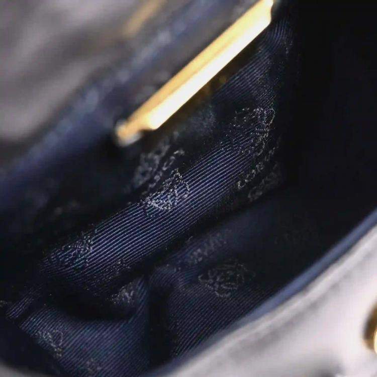 Pre Owned Loewe Navy Leather Handbag