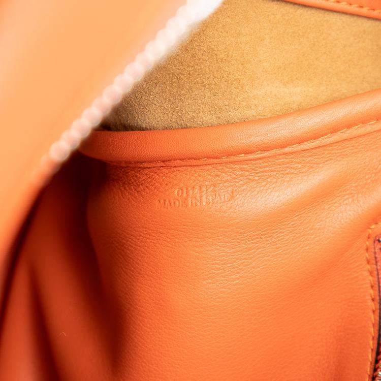 Pre Owned Loewe Orange Medium Leather Amazona 75 Satchel