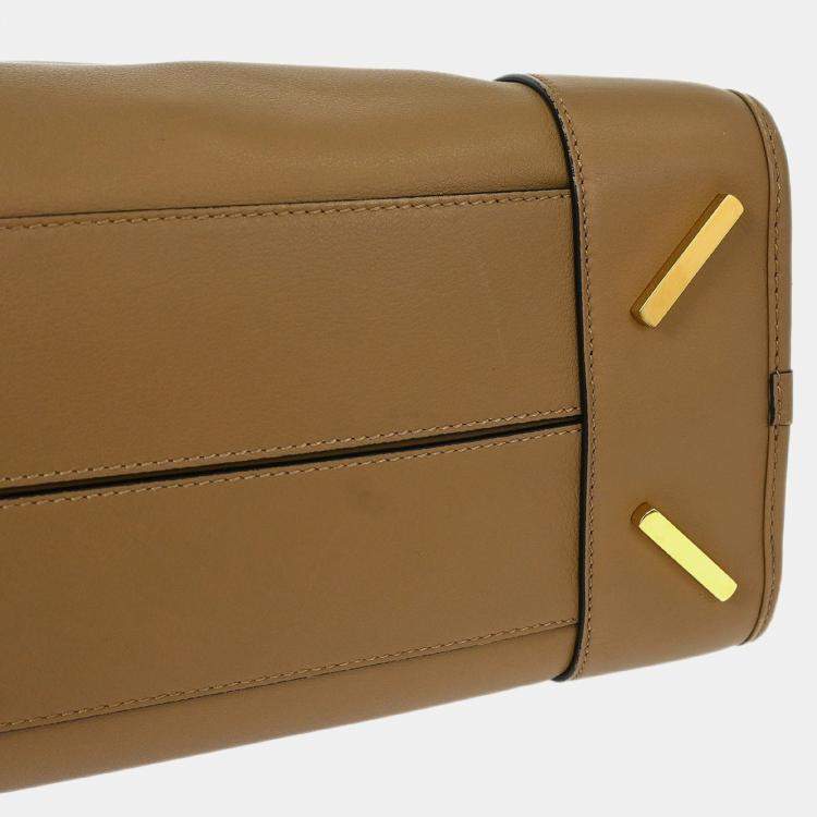 Pre Owned Loewe Brown Leather Amazona 36 2way Handbag