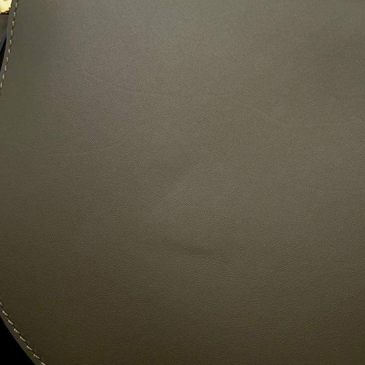 Pre Owned Loewe Gate Dual Shoulder Bag Olive Green Calf Leather Size Small