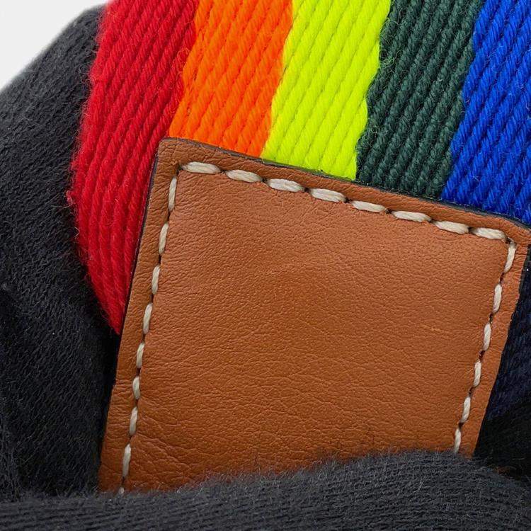 Pre Owned Loewe Goya Anagram Backpack Blue/White/Brown Canvas Leather